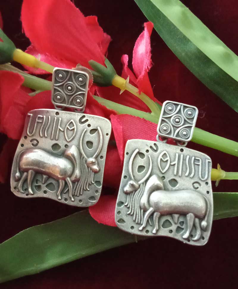 Oxidised Earrings - INDUS VALLEY