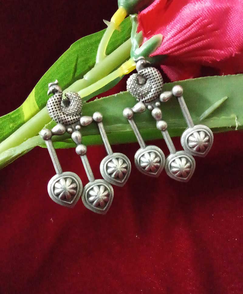 Oxidised Earrings - RAIN DROPS