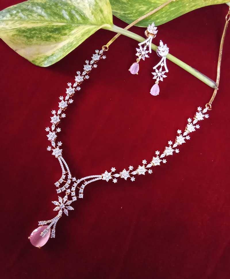 Zercon Necklace Sets -PINK - (SOLD)