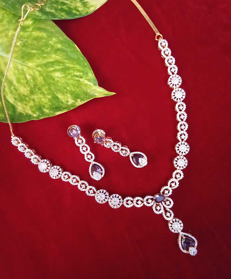 Zercon Necklace Set-PURPLE (SOLD)