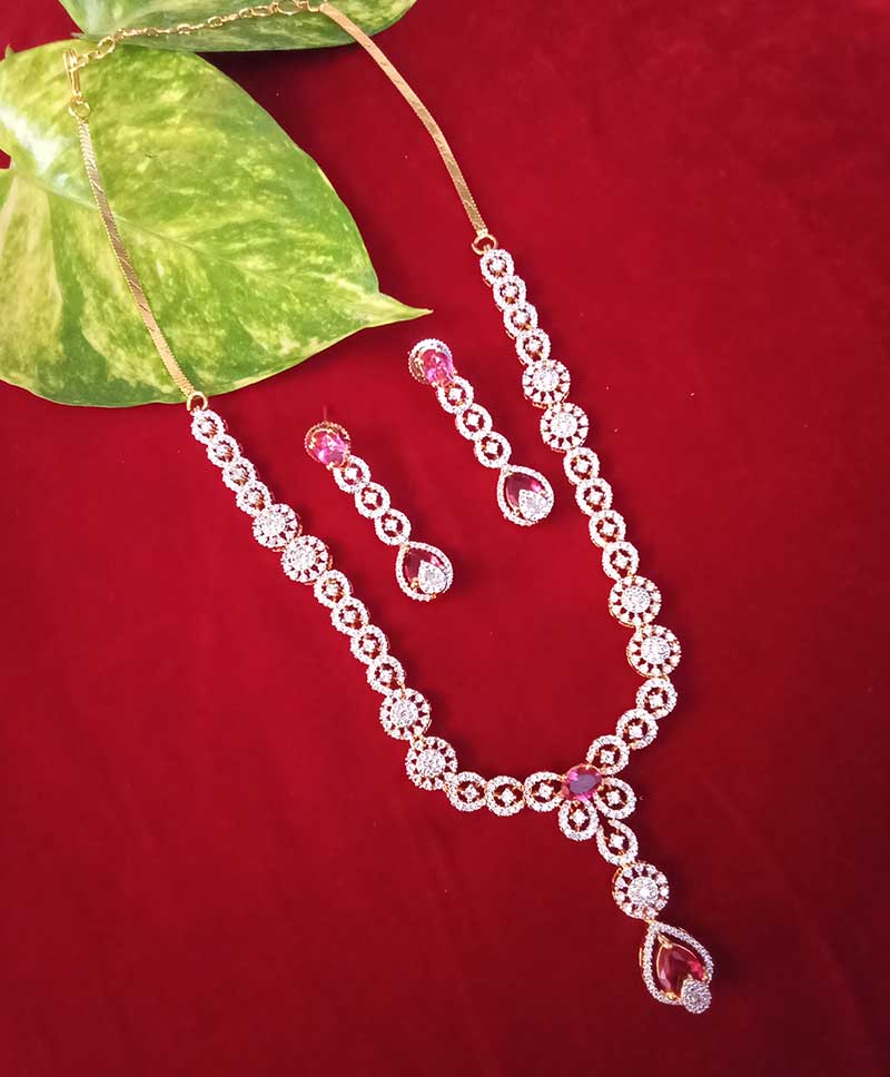 Zercon Necklace Set - PINK