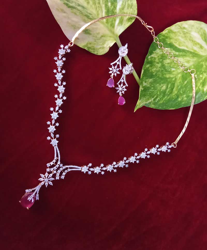 Zercon Necklace Sets -RANI PINK - (SOLD)